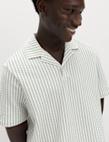 Cotton Rich Jersey Geometric Polo Shirt