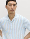 Cotton Rich Jersey Geometric Polo Shirt