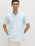 Cotton Rich Jersey Geometric Polo Shirt