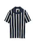 Cotton Rich Striped Seersucker Polo Shirt