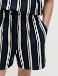 Cotton Rich Seersucker Striped Shorts