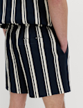 Cotton Rich Seersucker Striped Shorts