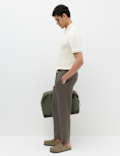 Cotton Rich Textured Knitted Polo Shirt