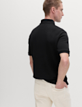 Cotton Rich Textured Knitted Polo Shirt