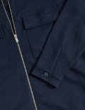 Cotton Rich Textured Overshirt