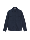 Cotton Rich Textured Overshirt