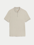 Pure Supima® Cotton Half Zip Polo Shirt