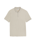 Pure Supima® Cotton Half Zip Polo Shirt