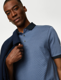 Pure Cotton Textured Polo Shirt