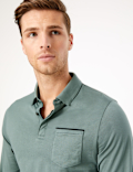 Premium Cotton Long Sleeve Polo Shirt