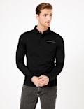 Premium Cotton Long Sleeve Polo Shirt