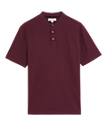 Cotton Rich Grandad Collar Polo Shirt