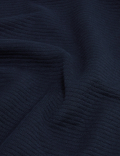 Cotton Textured Crewneck Sweatshirt