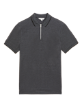 Pure Cotton Half Zip Polo Shirt