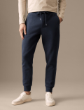 Cuffed Cotton Blend Zip Pocket Joggers
