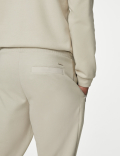 Cuffed Cotton Blend Zip Pocket Joggers