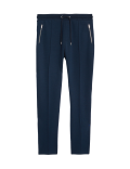 Cotton Blend Zip Pocket Joggers