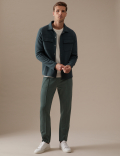 Cotton Blend Zip Pocket Joggers