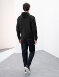 Cotton Blend Half Zip Hoodie