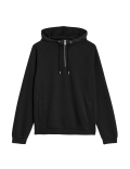 Cotton Blend Half Zip Hoodie