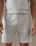 Textured Pure Cotton Jersey Shorts