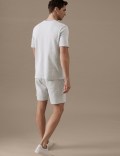 Textured Pure Cotton Jersey Shorts