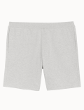 Textured Pure Cotton Jersey Shorts