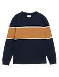 Pure Cotton Colour Block T-Shirt