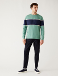 Pure Cotton Colour Block T-Shirt