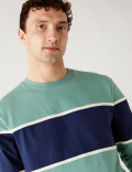 Pure Cotton Colour Block T-Shirt