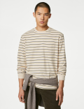 Pure Cotton Striped Long Sleeve T-Shirt