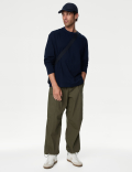Pure Cotton Long Sleeve Oversized T-Shirt