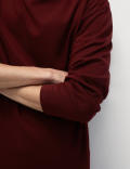 Pure Cotton Long Sleeve Oversized T-Shirt