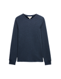 Pure Cotton 2-Tone Waffle Sweatshirt