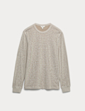 Pure Cotton 2-Tone Waffle Sweatshirt