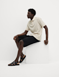 Pure Cotton Houndstooth Print Polo Shirt