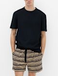 Cotton Rich Variegated Stripe Shorts