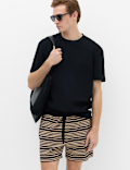 Cotton Rich Variegated Stripe Shorts