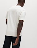 Relaxed Fit Cotton Blend Textured T-Shirt