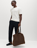 Relaxed Fit Cotton Blend Textured T-Shirt