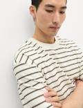 Cotton Rich Textured Breton T-Shirt