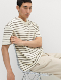 Cotton Rich Textured Breton T-Shirt