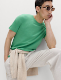 Pure Cotton Regular Fit Crew Neck T-Shirt