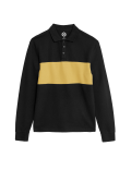 LS CHEST STRIPE PIQUE POLO