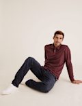 Pure Cotton Long Sleeve Polo Shirt