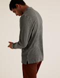 Pure Cotton Long Sleeve Polo Shirt