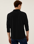 Pure Cotton Long Sleeve Polo Shirt