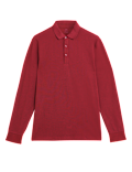 Pure Cotton Long Sleeve Polo Shirt
