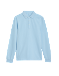 Pure Cotton Long Sleeve Polo Shirt