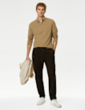 Pure Cotton Long Sleeve Polo Shirt